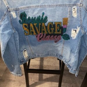 Denim patch jacket